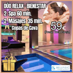 ✨💆‍♀️💆‍♂️DÚO RELAX BIENESTAR – BONO REGALO🎁🔥. Bono valido hasta el 31/10/2026.